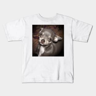 Loveable Cheeky Cute Chihuahua Face art Kids T-Shirt